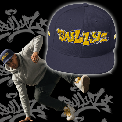 Navy and Yellow Snapback Hat – preds mock up