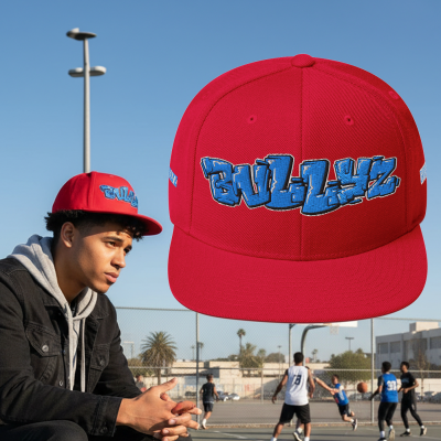 Red and Light Blue Bullyz Hieroglyphic Crown