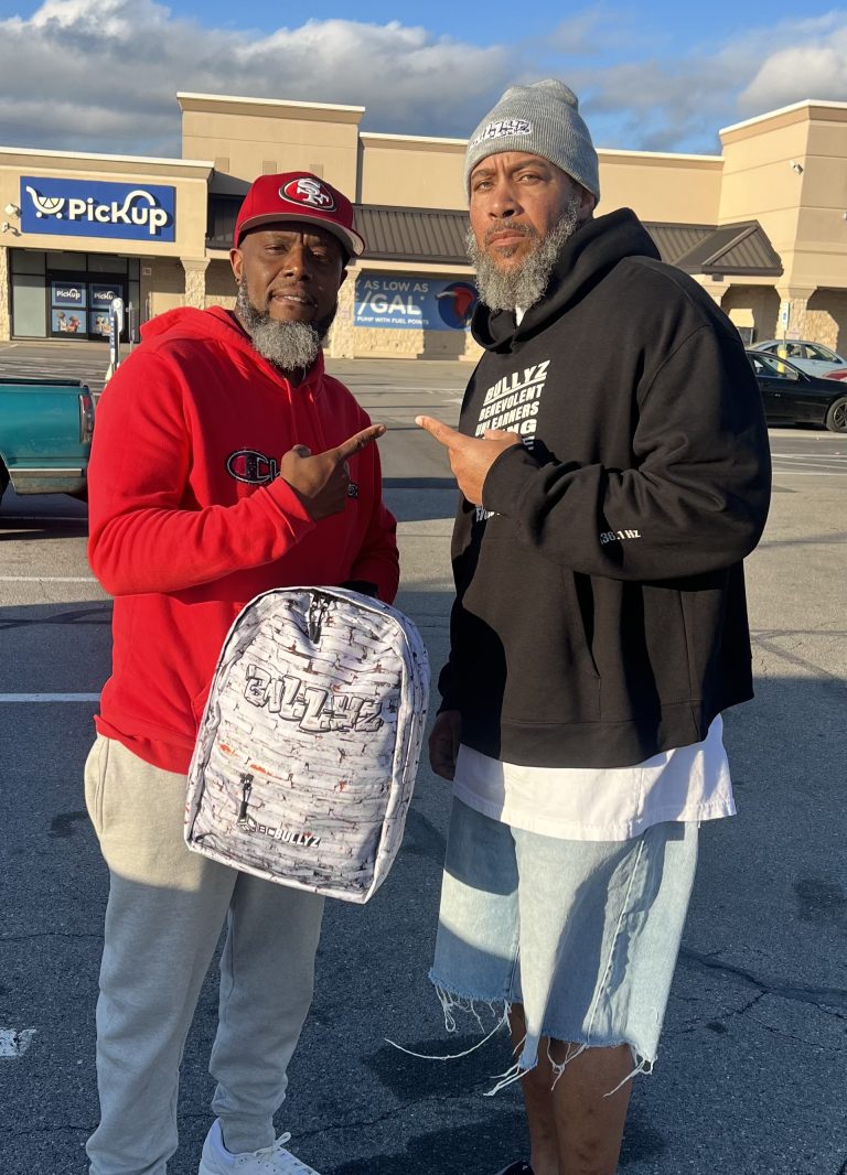 Bullyz hieroglyphic backpack red hoodie