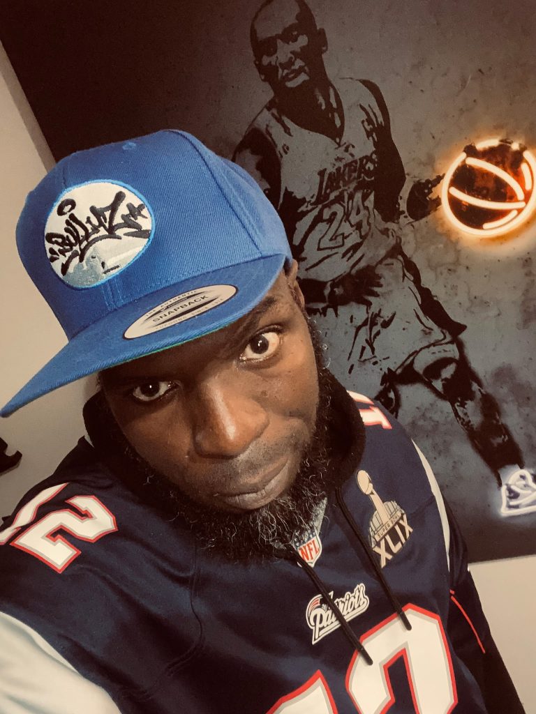 Royal blue Bullyz hieroglyphic snapback